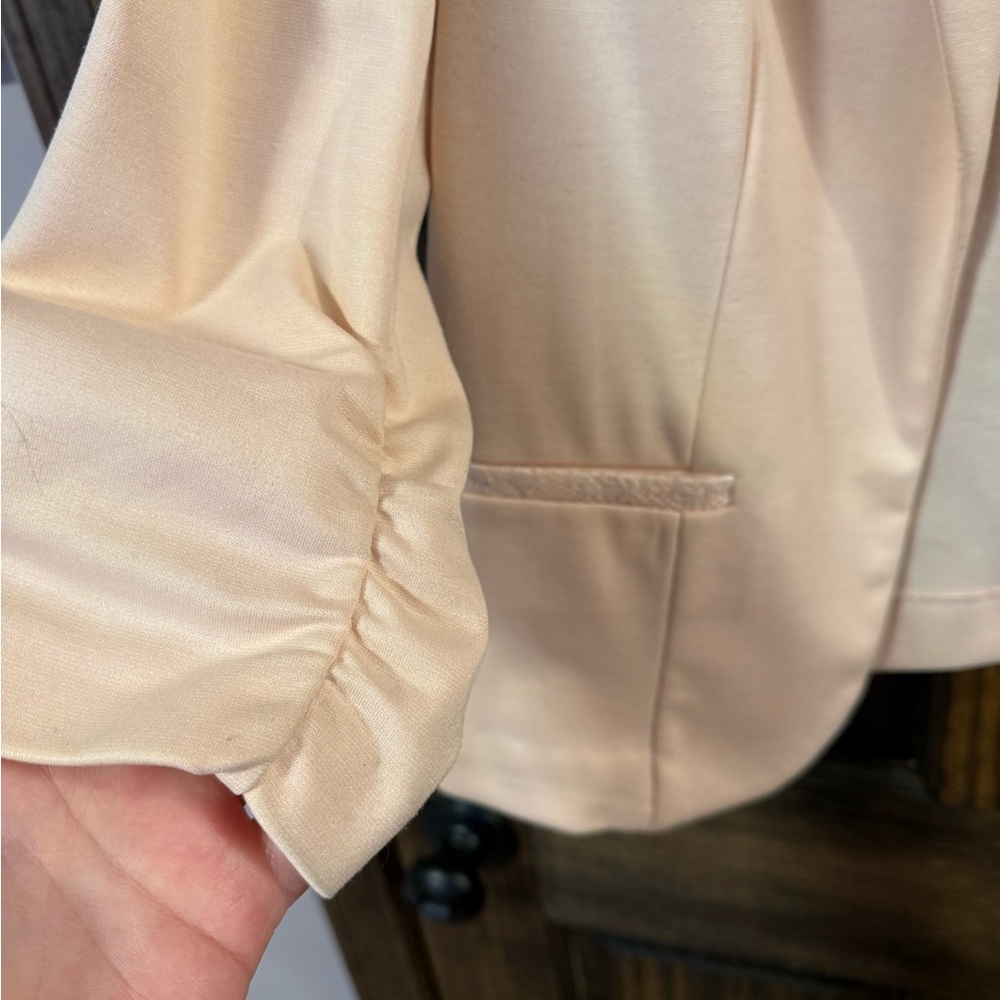 Candie's Lace Detailed Light Pink Blazer - Picture 5 of 7